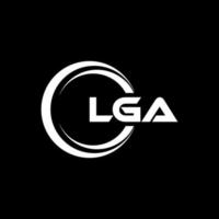 lga lettre logo conception dans illustration. vecteur logo, calligraphie dessins pour logo, affiche, invitation, etc.