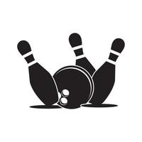 bowling icône logo, illustration modèle conception vecteur