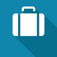 mallette icône vecteur dans 3d en regardant, affaires sac icône, portefeuille symbole, bagage vecteur, bagages symbole icône