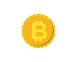 pièce d'or bitcoin vecteur