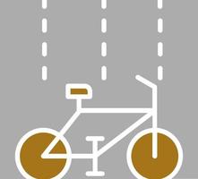 bicyclette voie vecteur icône style