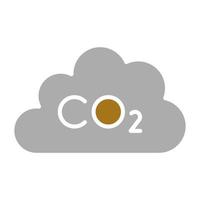 CO2 vecteur icône style