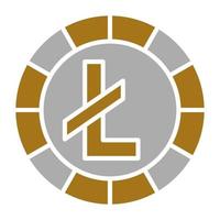 litecoin vecteur icône style