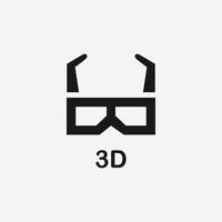 symbole d'icône de vecteur de lunettes de cinéma pour site Web et application mobile