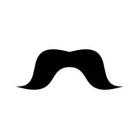 noir silhouette de une moustache vecteur