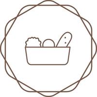 icône de vecteur de panier de légumes