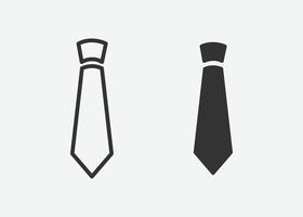 icône de vecteur de cravate. signe de vecteur de style plat de vêtements.
