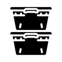 espace de rangement bacs garage outil glyphe icône vecteur illustration