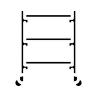 espace de rangement grille garage outil glyphe icône vecteur illustration