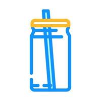 bouteille smoothie boisson Couleur icône vecteur illustration