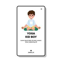 yoga enfant garçon vecteur