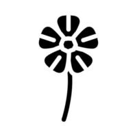pétunia fleur printemps glyphe icône vecteur illustration
