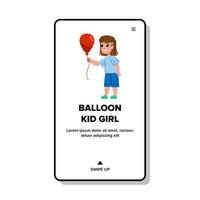 ballon enfant fille vecteur