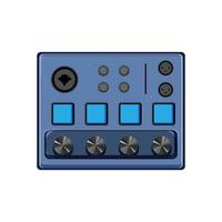 électronique l'audio mixer dessin animé vecteur illustration
