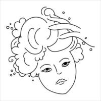 visage illustration contour vecteur