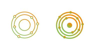 icône de vecteur de structure atomique