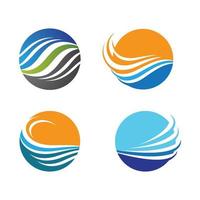 images du logo de la plage au coucher du soleil vecteur