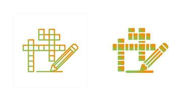 icône de vecteur de mots croisés