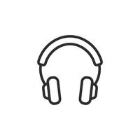 casque de musique icône dans plat style. écouteur vecteur illustration sur isolé Contexte. Ecoutez la musique signe affaires concept.