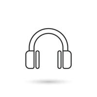 casque de musique icône dans plat style. écouteur vecteur illustration sur isolé Contexte. Ecoutez la musique signe affaires concept.