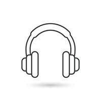 casque de musique icône dans plat style. écouteur vecteur illustration sur isolé Contexte. Ecoutez la musique signe affaires concept.