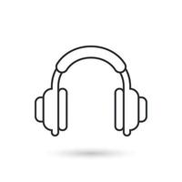 casque de musique icône dans plat style. écouteur vecteur illustration sur isolé Contexte. Ecoutez la musique signe affaires concept.