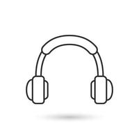 casque de musique icône dans plat style. écouteur vecteur illustration sur isolé Contexte. Ecoutez la musique signe affaires concept.