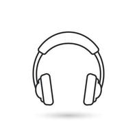 casque de musique icône dans plat style. écouteur vecteur illustration sur isolé Contexte. Ecoutez la musique signe affaires concept.