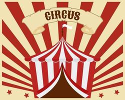 cirque affiche. ancien cirque affiche, cirque sur rayé arc en ciel Contexte avec étoiles. coloré illustration, bannière, prospectus, vecteur