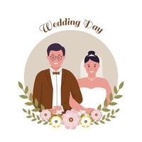 mariage couple illustration concept vecteur