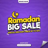 Ramadan gros vente vecteur promotion conception