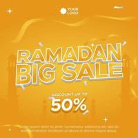 Ramadan gros vente vecteur promotion conception