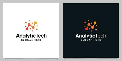 inspirant analytique logo formes avec technologie style et pente couleurs. Icônes pour entreprise, finance, l'Internet et technologie. vecteur