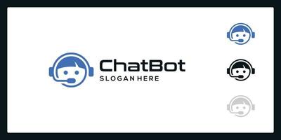 chatbot ai et client un service soutien concept. vecteur plat la personne illustration. robot avec casque de musique