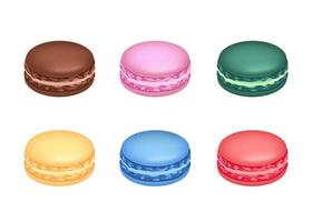 macarons de différentes couleurs vecteur