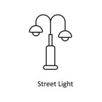 rue lumière vecteur contour Icônes. Facile Stock illustration Stock
