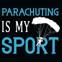 parachutisme T-shirt conception vecteur