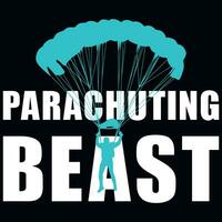 parachutisme T-shirt conception vecteur