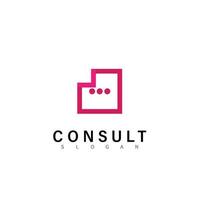 consultant agence logo bavarder conception symbole vecteur