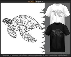 mer tortue mandala les arts vecteur