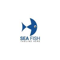 poisson logo conception pêche logo conception vecteur modèle. mer poisson logo modèle