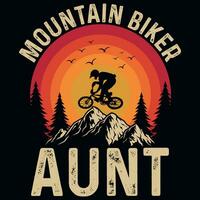 Montagne Cyclisme graphique T-shirt conception vecteur
