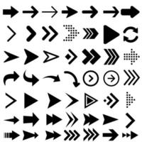 flèches vecteur icône ensemble, La Flèche icône. le curseur illustration symbole collection.