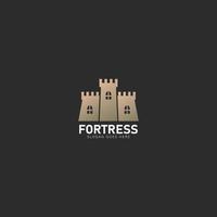 forteresse Château logo Facile conception minimaliste vecteur