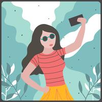 Illustration de selfie vecteur