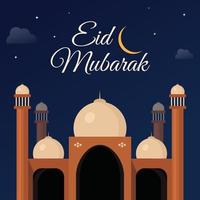 eid mubarak publication sur les réseaux sociaux vecteur