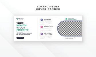 médical soins de santé social médias Facebook couverture et la toile bannière modèle conception vecteur