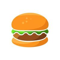 coloré Burger plat glyphe vecteur icône illustration