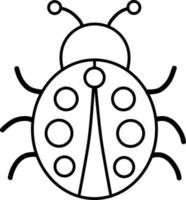 Facile clipart style coccinelle coccinelle icône vecteur