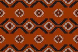 Orange en tissu ethnique modèle art. géométrique ethnique sans couture modèle traditionnel. Américain, mexicain style. vecteur